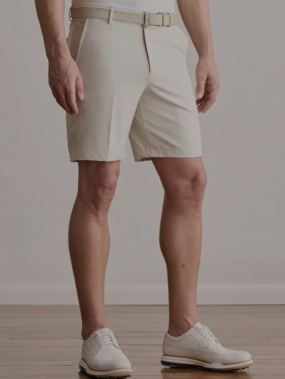 Dunning Mens Everbest Kaki Perfomace Golf Short Size 33